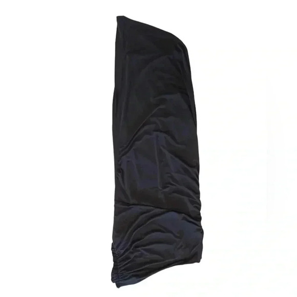 💥HOST PICK 💥 Halston Heritage Black Formal  One Shoulder Midi Dress Size Large - Picture 7 of 10